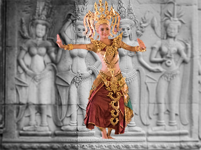 Apsaras at Angkor Wat 