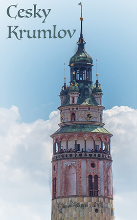 Cesky Krumlov Castle Tower. 