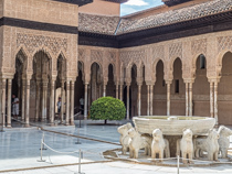 Court of Lions of the Nazrid Palace, Alhambra, Granada, Spain 