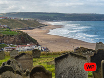 View along Whitby Beach